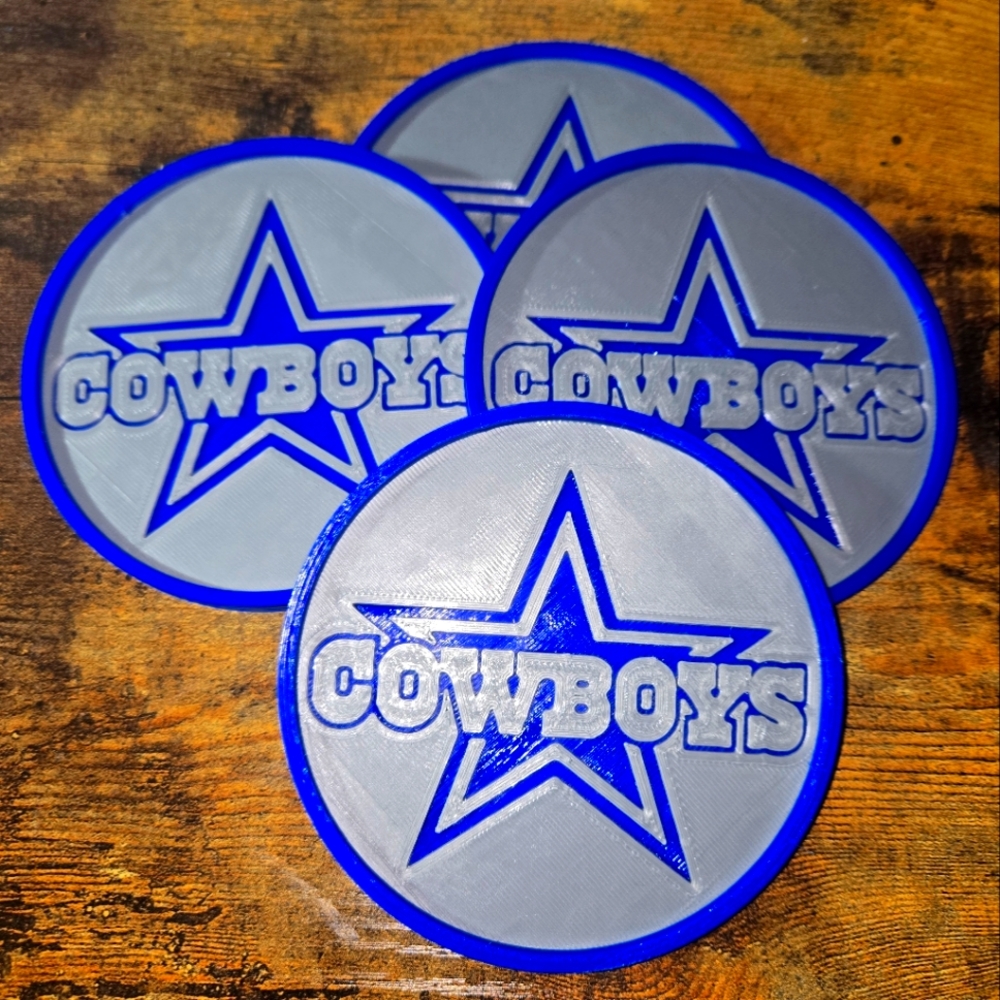 Dallas Cowboys Blue and Silver Coasters